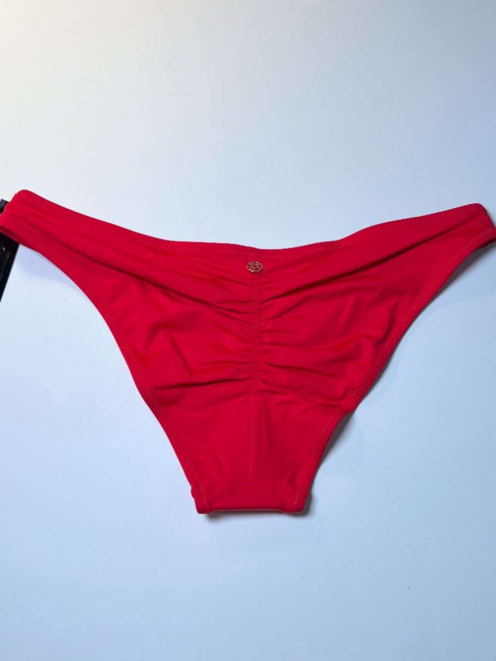 Victoria Secret Small S Bikini Bottom Cheeky Ruched Back Red Pepper